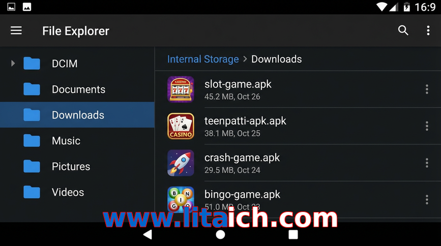 Main screen of Www.litaich.com gameapk page for PK players